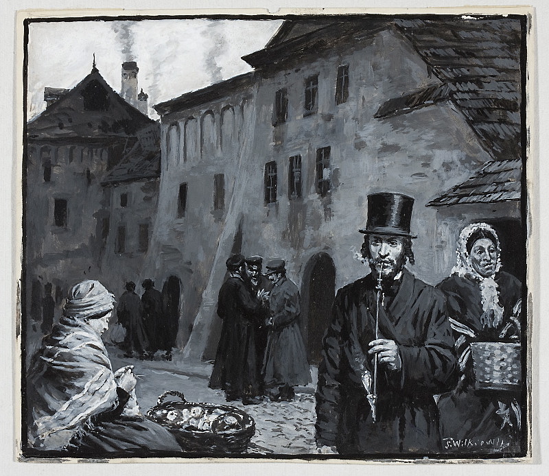 Stanisław Witkiewicz: Na Kazimierzu w Krakowie. Ilustracja, 1889